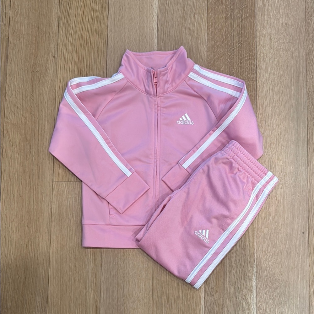 Adidas Pink Tracksuit Set